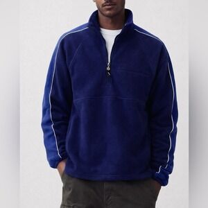 Vintage Prospirit Blue Zip Up Fleece Pullover Jacket Coat